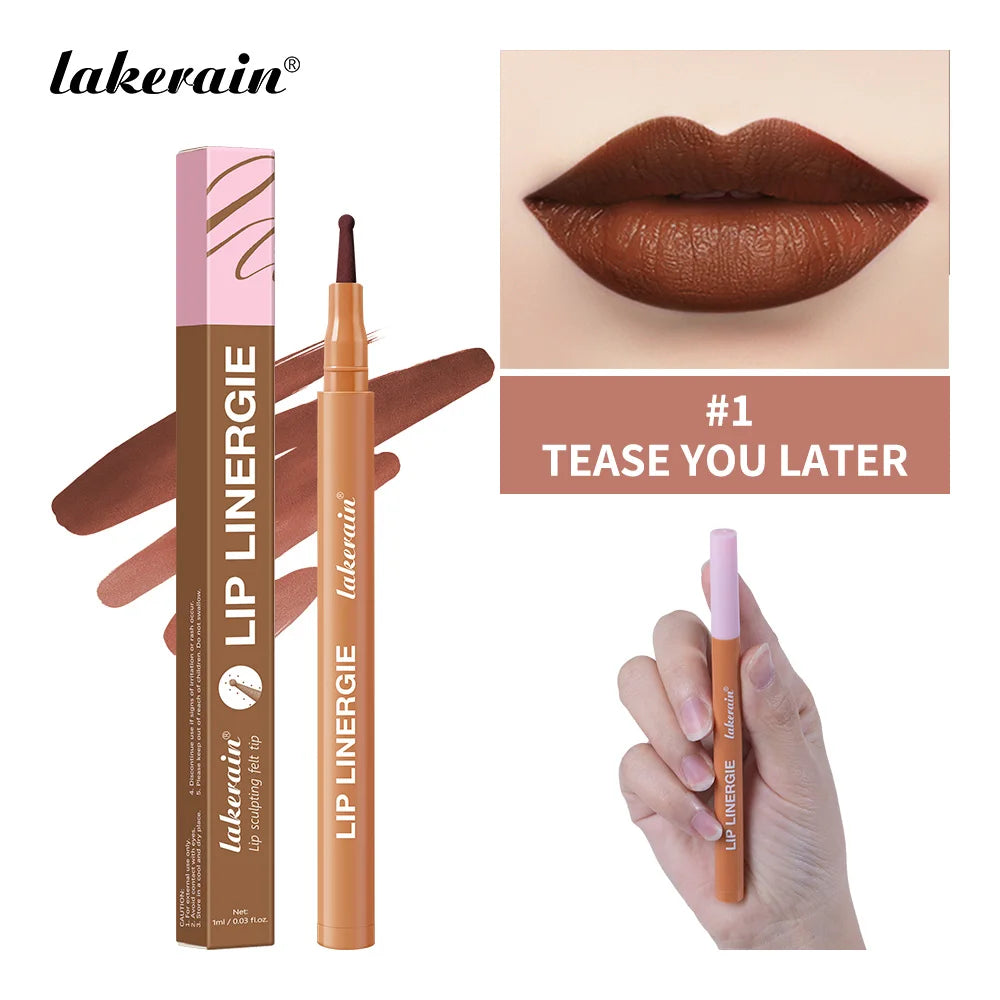 Dual-Sided Long-Lasting Lip Stain and Liner Pen