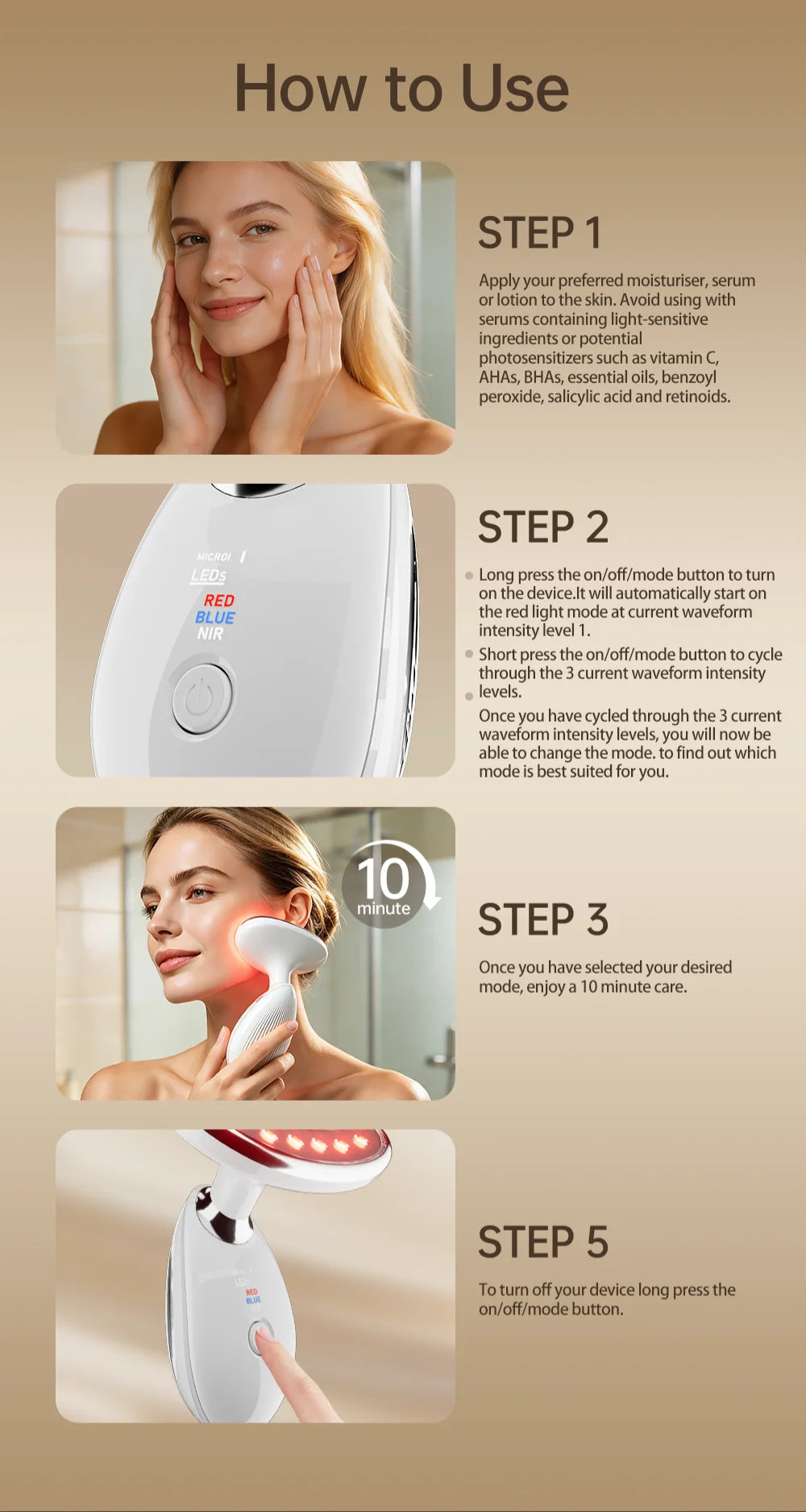 LED Facial Sculpting and Skin Tightening Device - 19