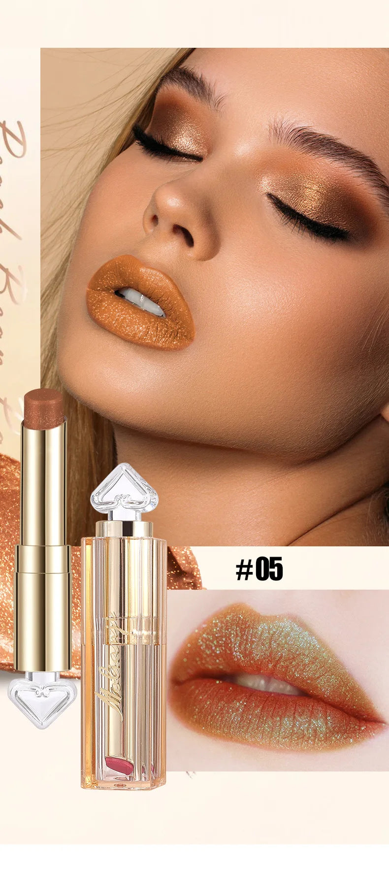 Long-Lasting Pearlescent Color-Changing Lipstick