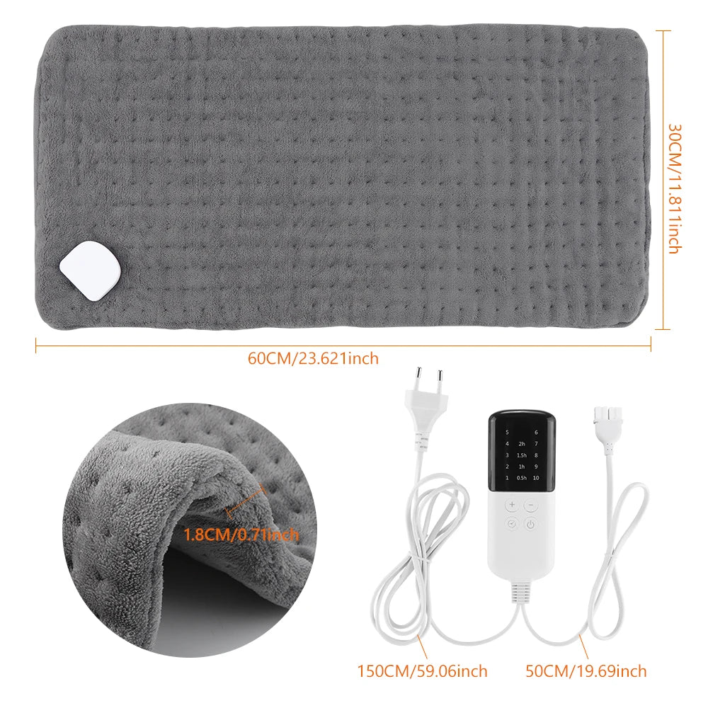 Electric Flannel Heating Pad for Pain Relief and Muscle Relaxation - 16