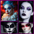 Full Coverage White Halloween Makeup Kit with Brush