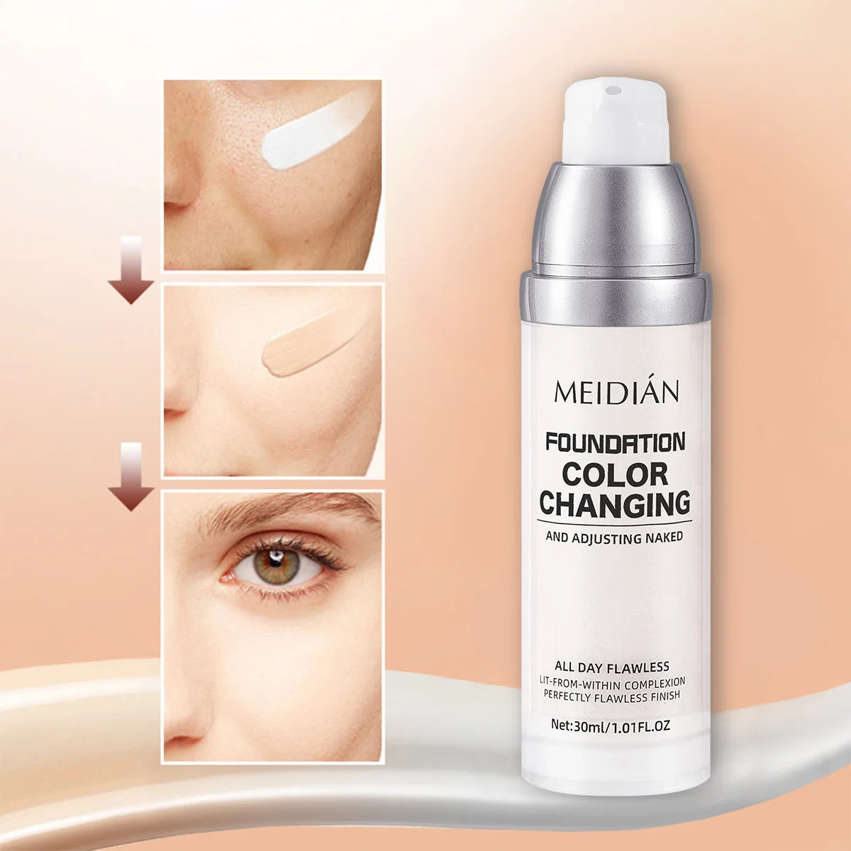 Color-Changing Liquid Foundation for Flawless Skin - 3