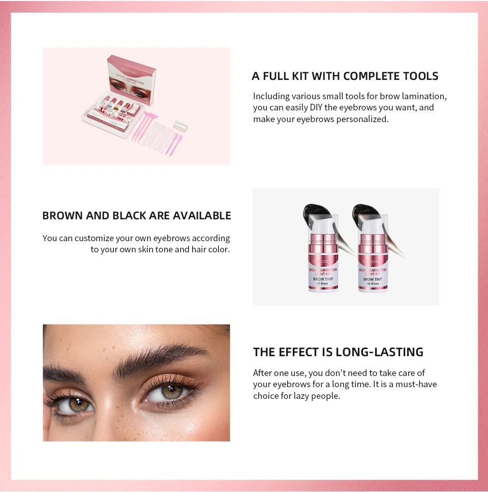 Professional Brow Lamination and Tinting Kit for Perfect Brows