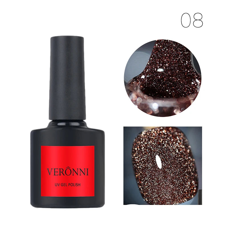 Reflective Glitter UV Gel Nail Polish for Manicure