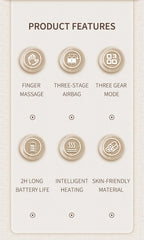 Electric Air Compression Hand Massager with Heat for Pain Relief