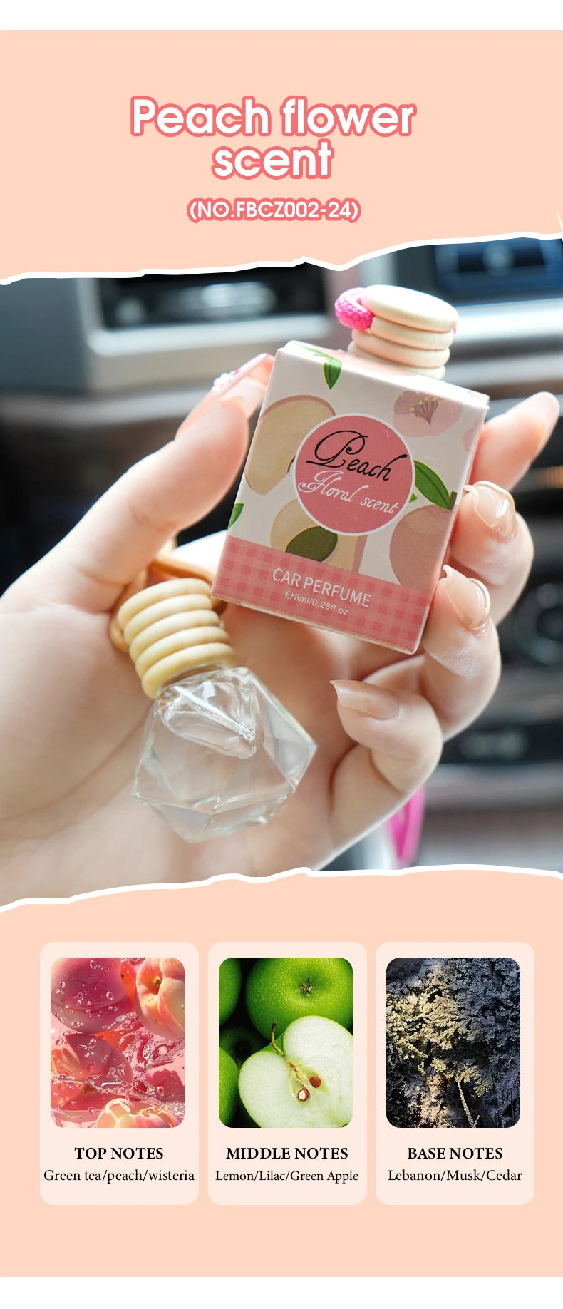 Hanging Fragrant Wooden Car Air Freshener