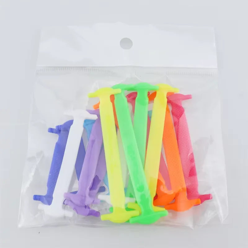Elastic No-Tie Silicone Shoe Laces - 9
