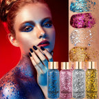 Face and Body Glitter Makeup Set with Application Brush