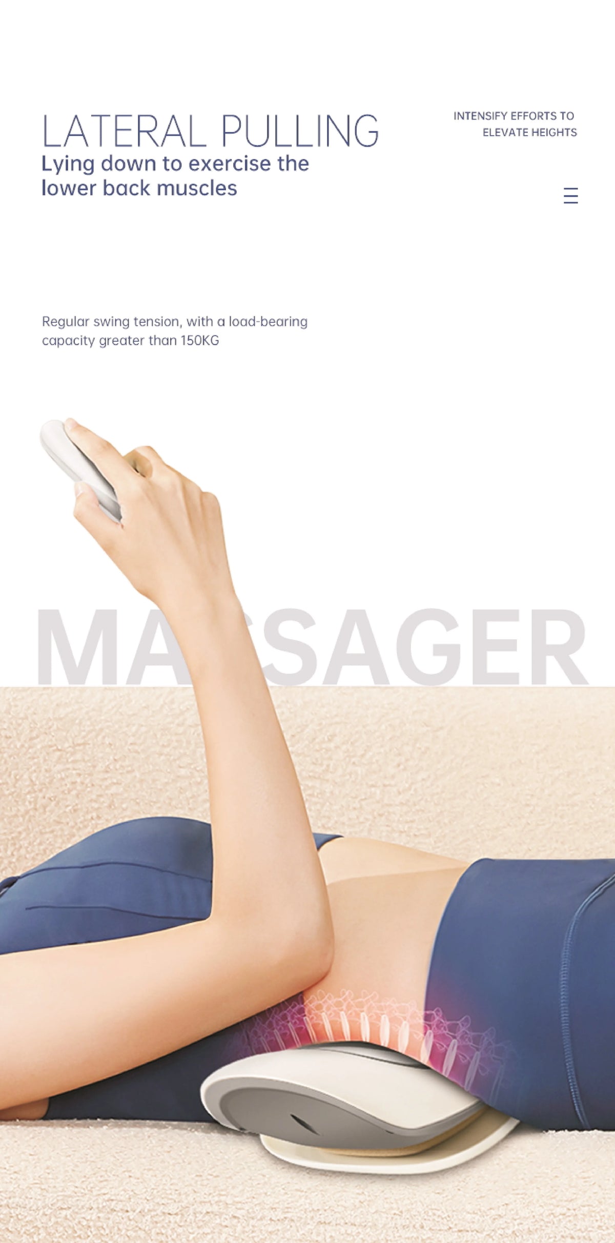 Electric Lumbar Traction Massage Device for Back Pain Relief