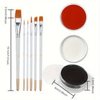 Professional Face and Body Paint Kit with Brushes for Parties
