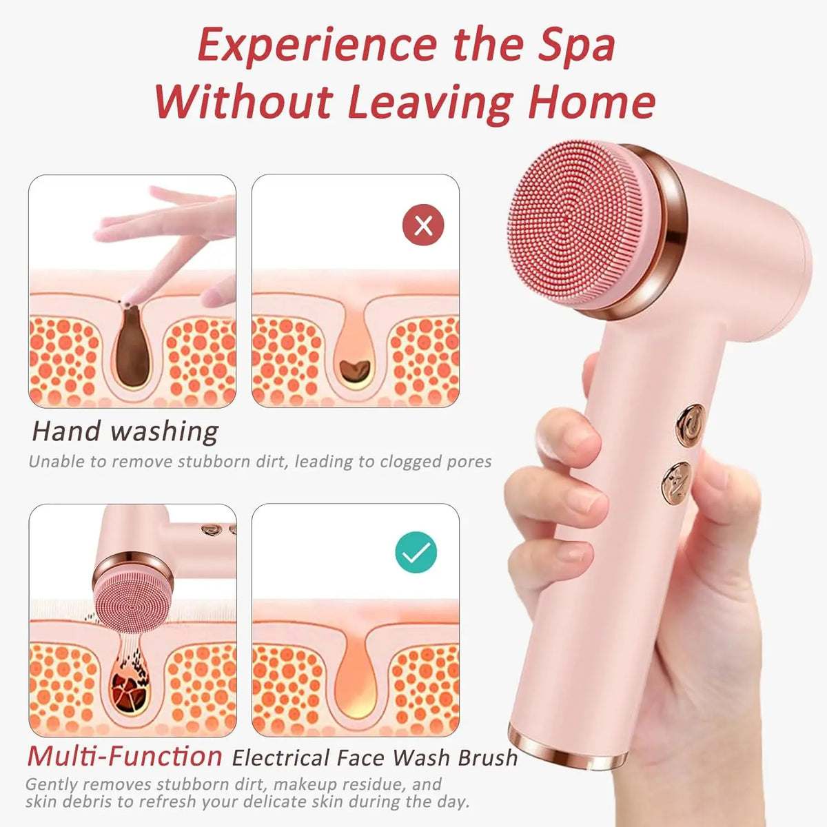 4-in-1 Electric Facial Cleansing and Massage Device