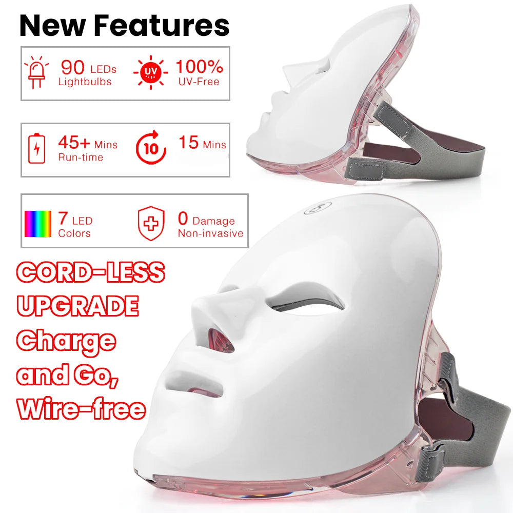7-Color LED Light Therapy Facial Mask