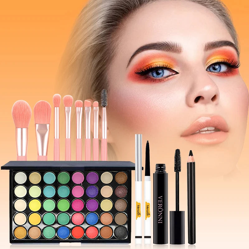 All-in-One Professional Eyeshadow and Makeup Brush Set