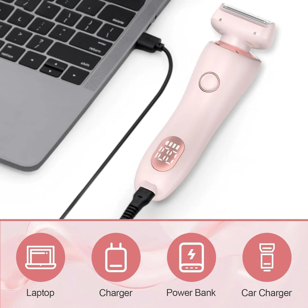 Pain-Free Electric Shaver for Women Body and Facial Hair