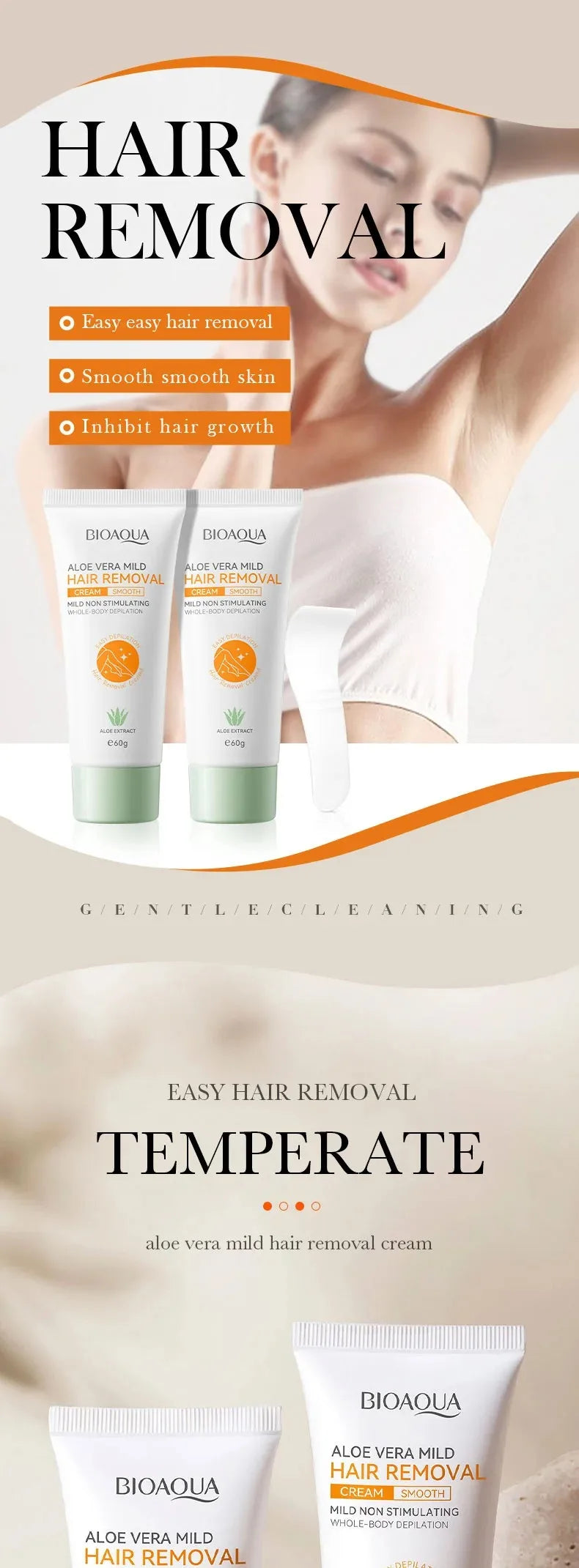 Gentle Aloe Vera Hair Removal Cream