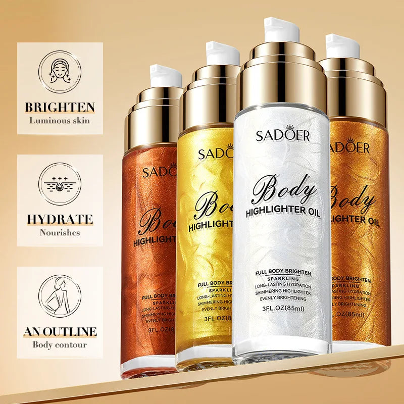 Shimmering Body Highlighter Oil for Radiant Skin