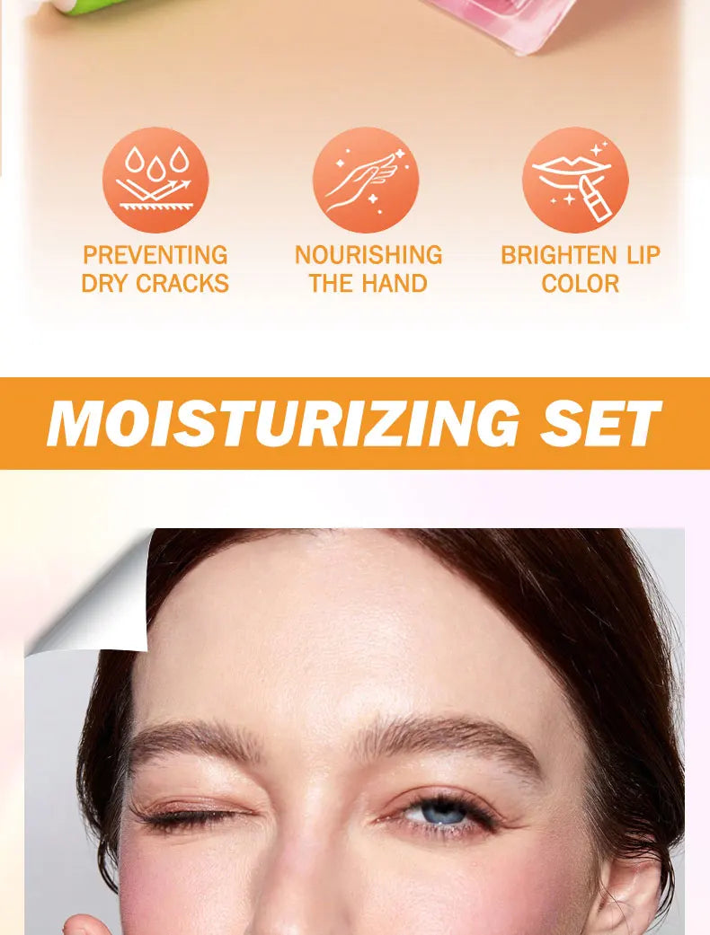 Moisturizing Hand Cream and Color Changing Lip Balm Set