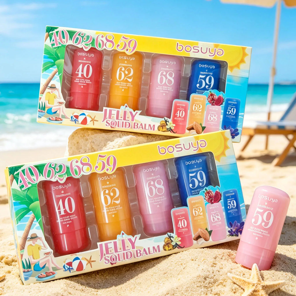 4-Pack Portable Jelly Solid Fragrance Perfume Stick Set