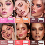 Matte Embossed Blush Palette with Professional Brush