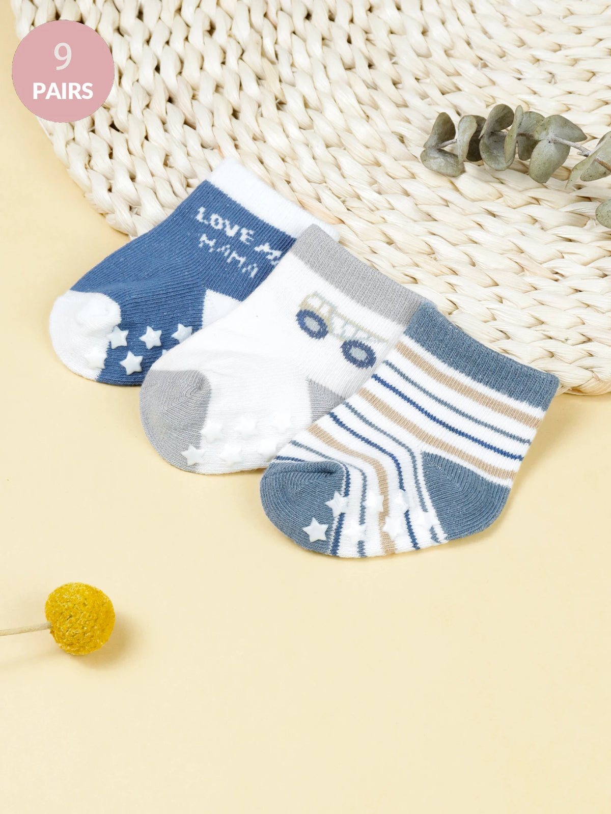 Soft Cotton Non-Slip Baby Socks for Infants