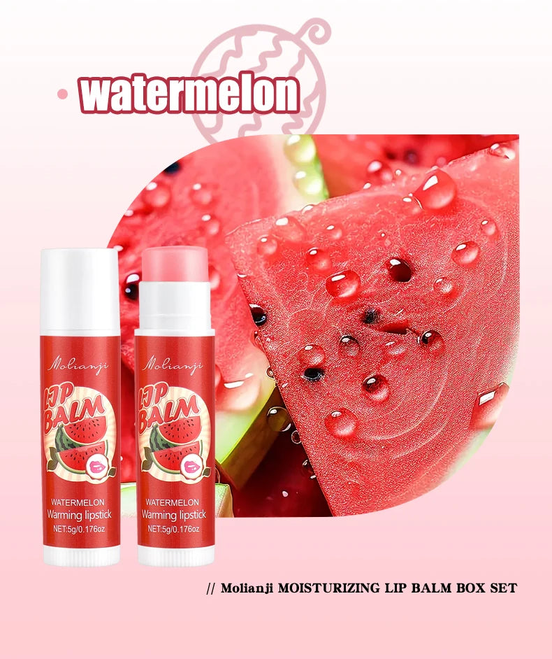 12-Piece Fruity Moisturizing Lip Balm Set for Dry Lips
